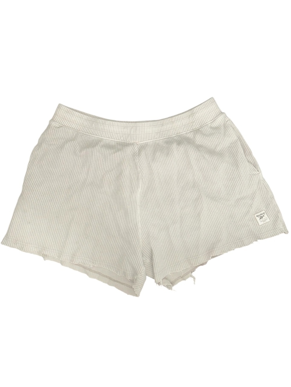 Light Gray Striped Women’s Casual Shorts - Picture 4 of 10